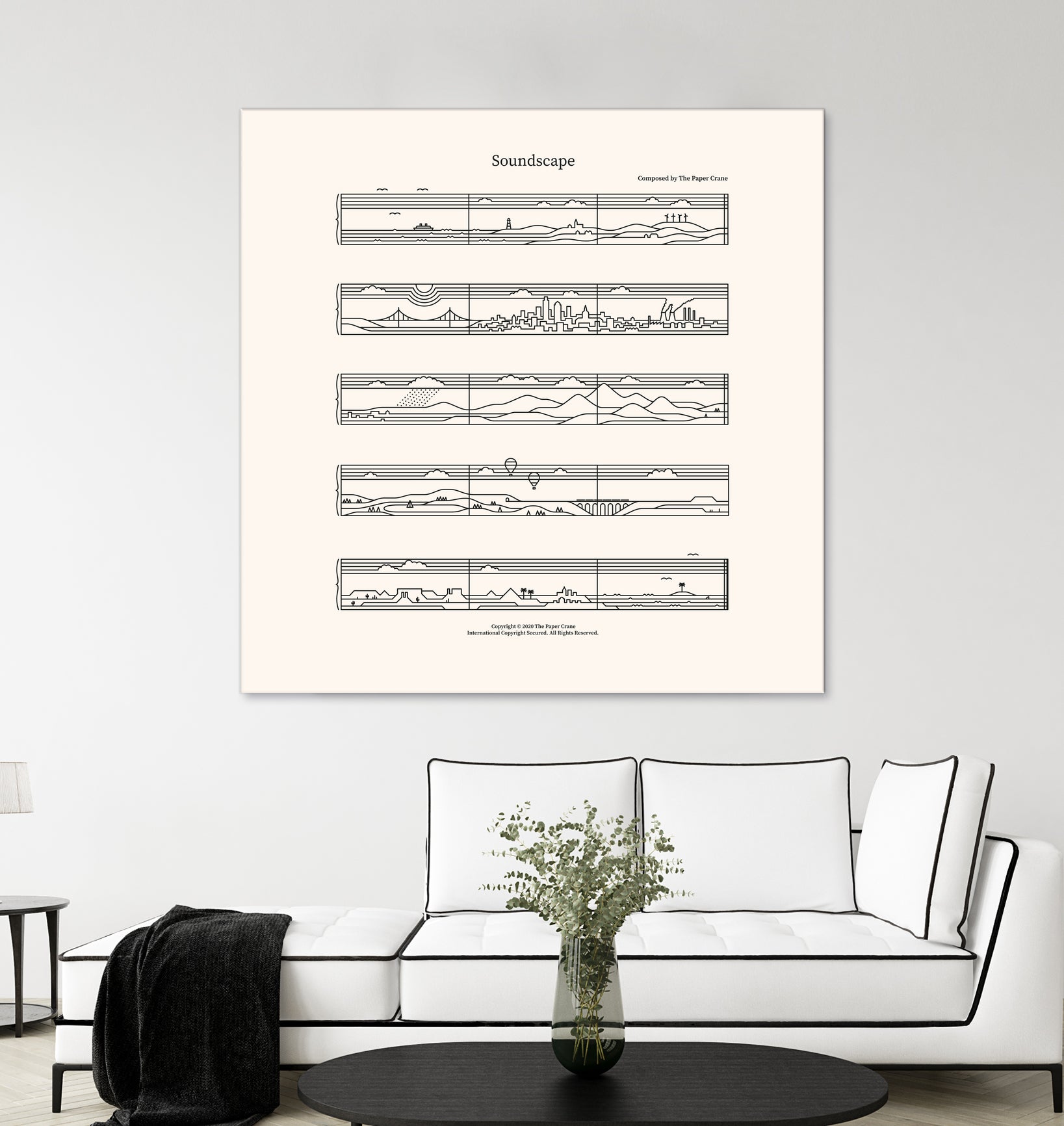 Soundscape by Rick Crane on GIANT ART - white vector illustration