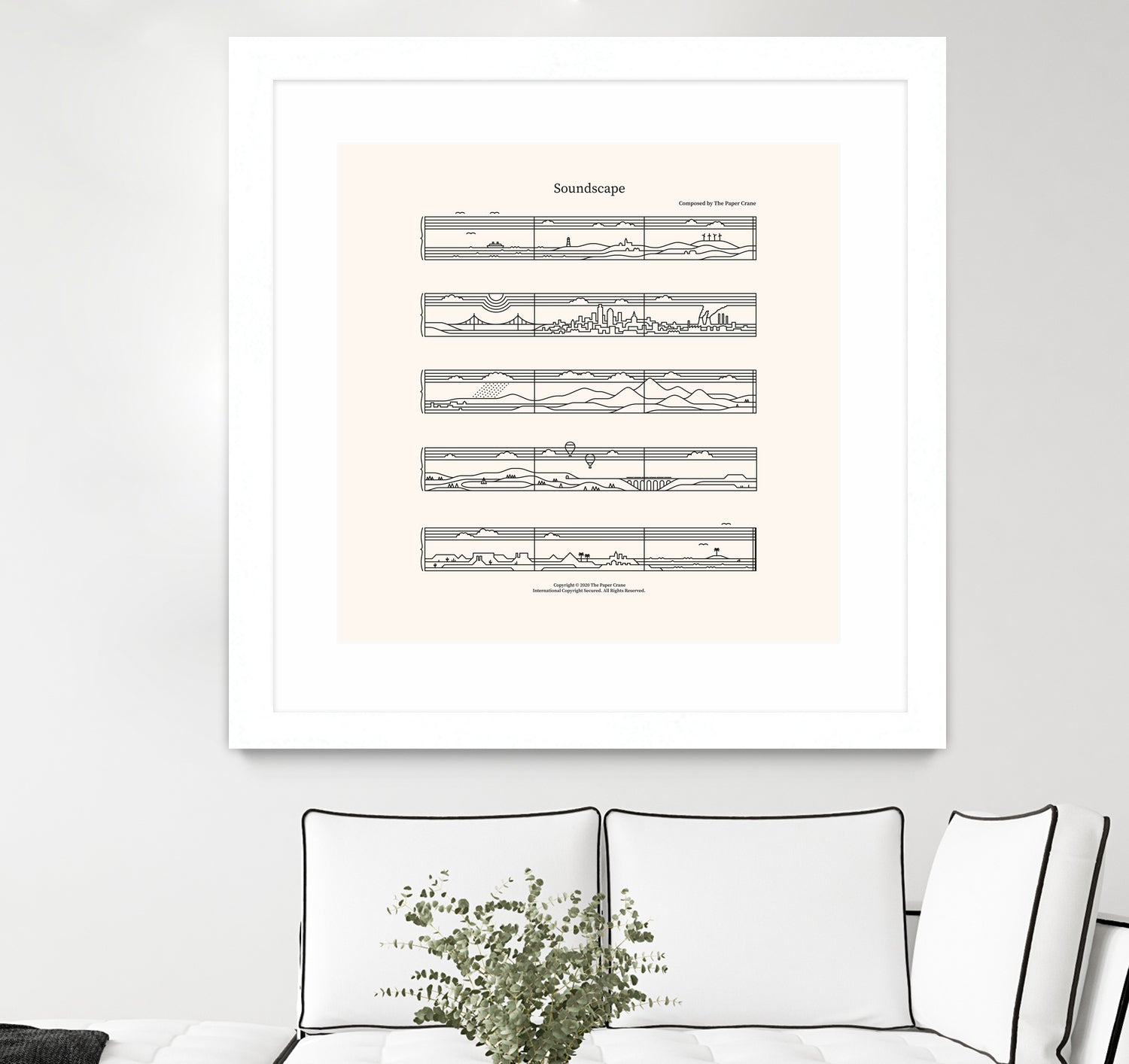 Soundscape by Rick Crane on GIANT ART - white vector illustration