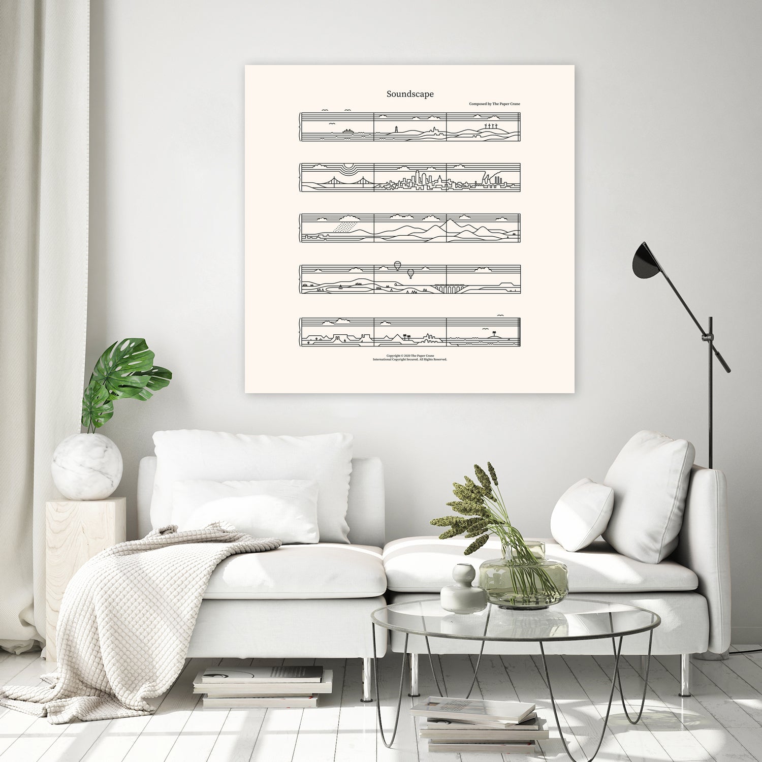 Soundscape by Rick Crane on GIANT ART - white vector illustration