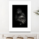 monkey mother by Michael Semenov on GIANT ART - black photo illustration