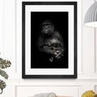 monkey mother by Michael Semenov on GIANT ART - black photo illustration