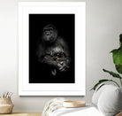 monkey mother by Michael Semenov on GIANT ART - black photo illustration