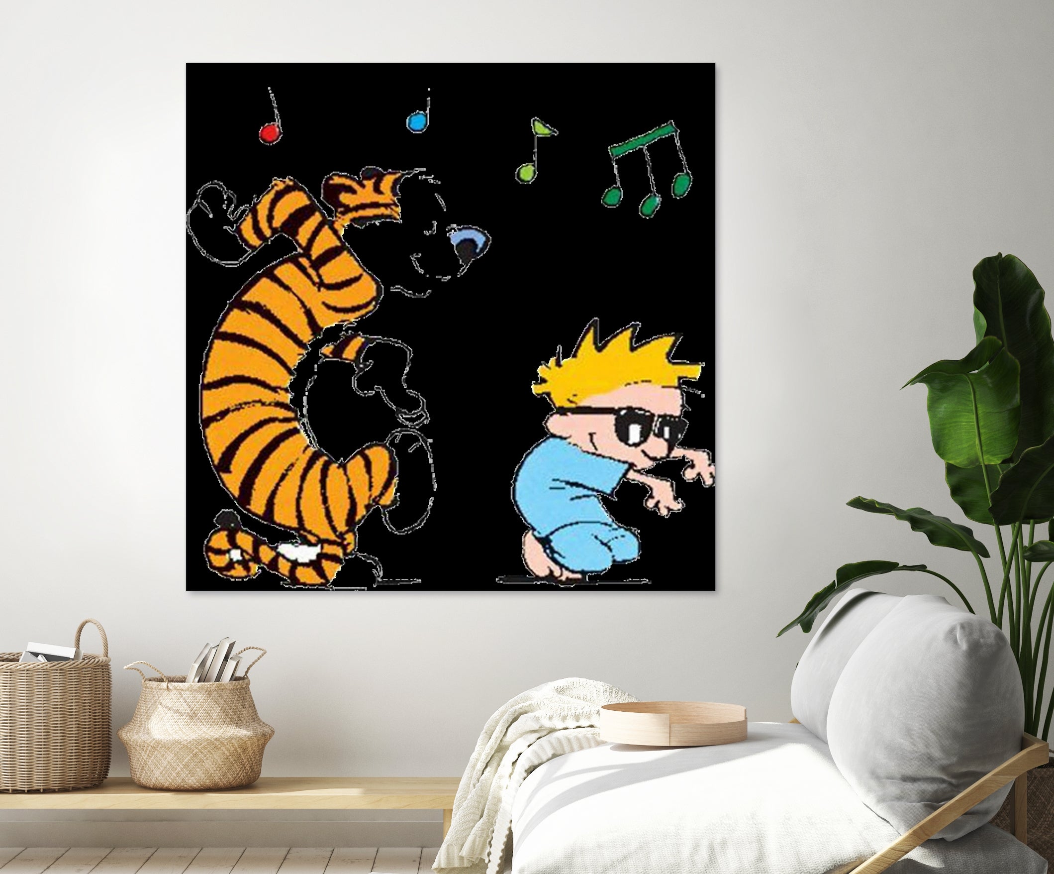 calvin and hobbes by alwan hatim on GIANT ART - white character design