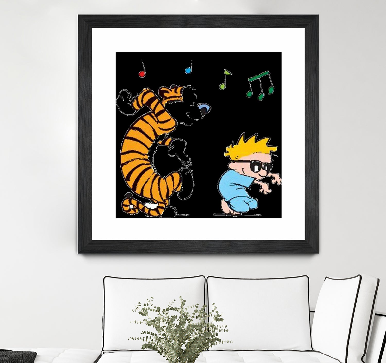 calvin and hobbes by alwan hatim on GIANT ART - white character design