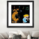 calvin and hobbes by alwan hatim on GIANT ART - white character design