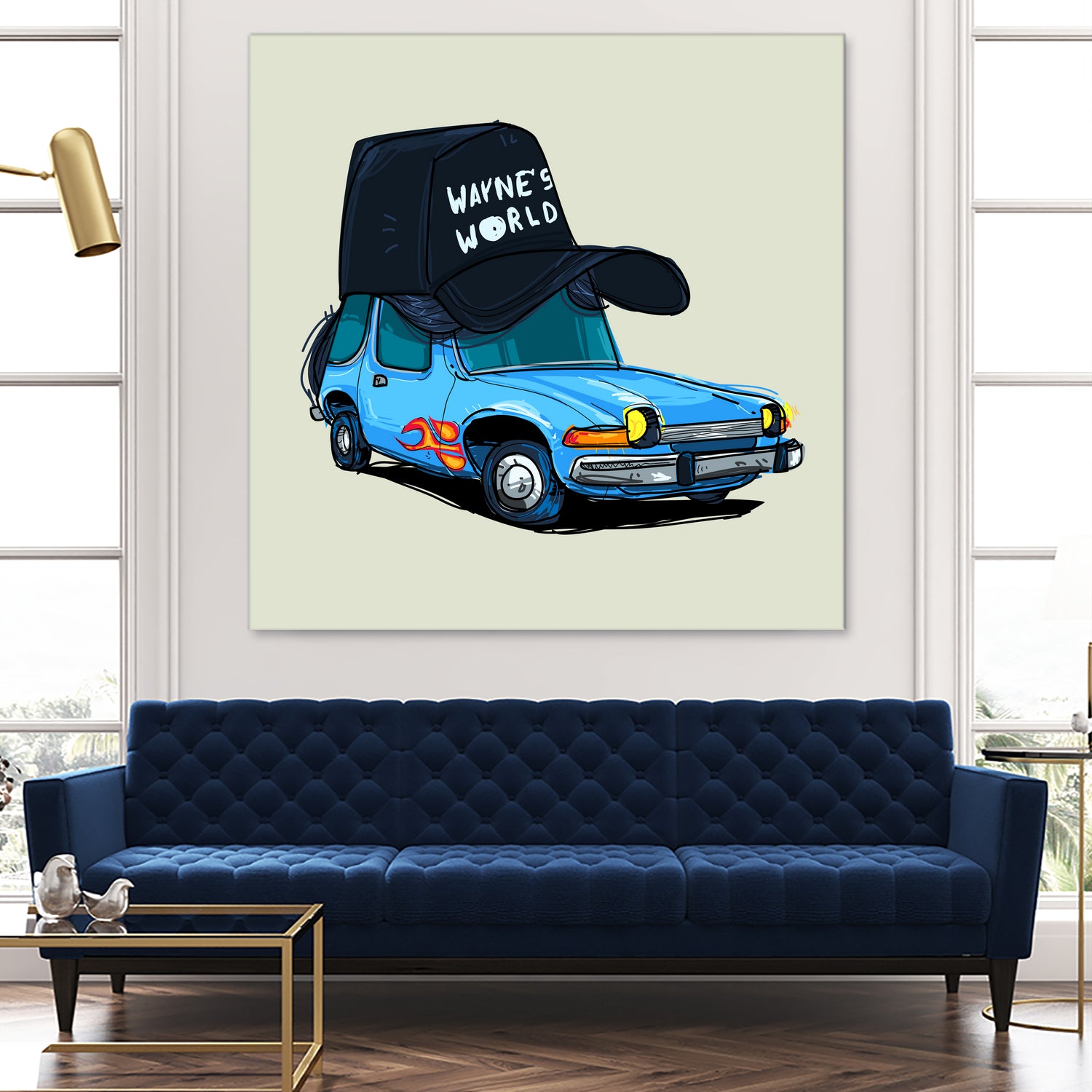 rideOrama wayne´s World by Camilo Suarez on GIANT ART - blue digital painting