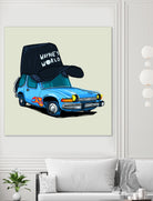 rideOrama wayne´s World by Camilo Suarez on GIANT ART - blue digital painting