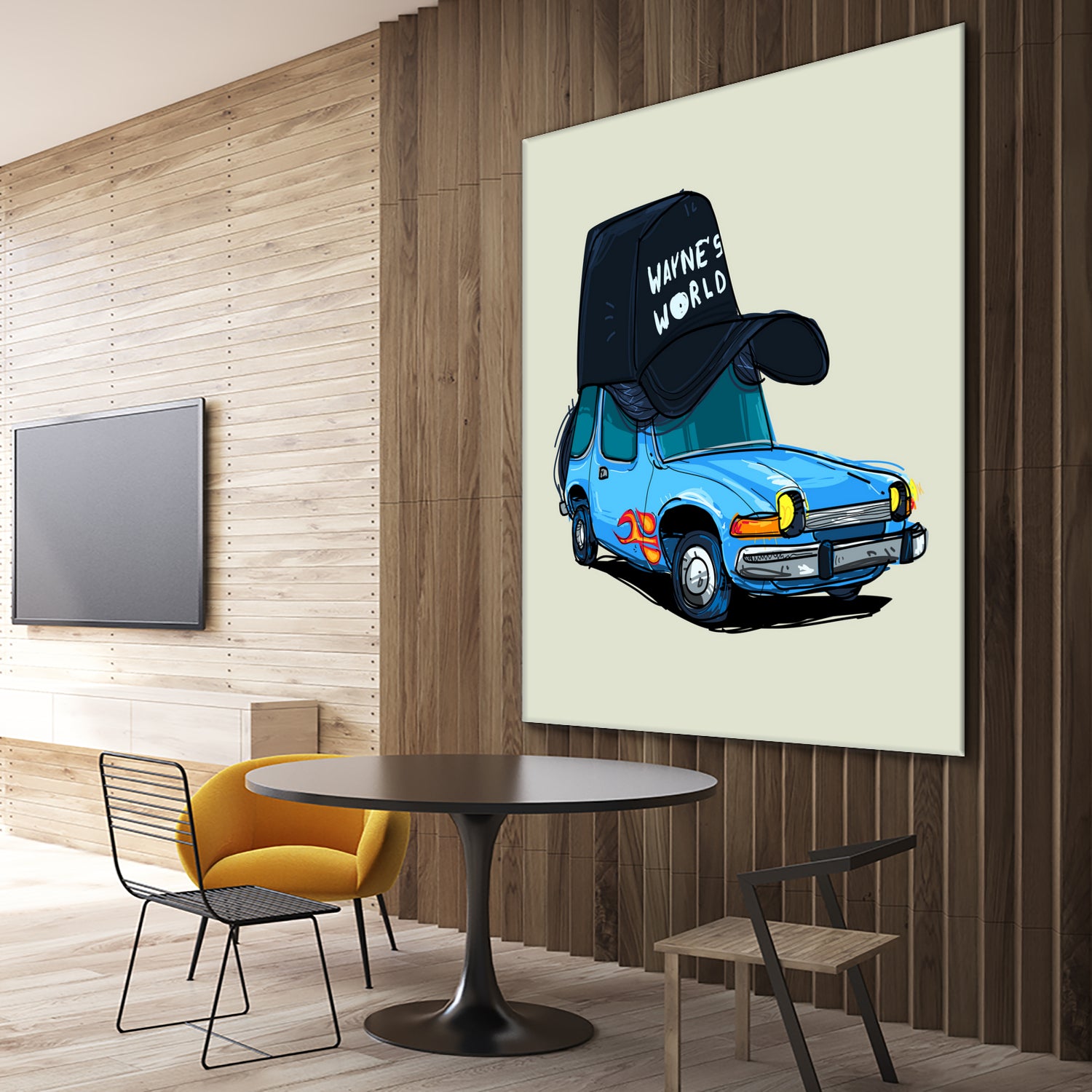 rideOrama wayne´s World by Camilo Suarez on GIANT ART - blue digital painting