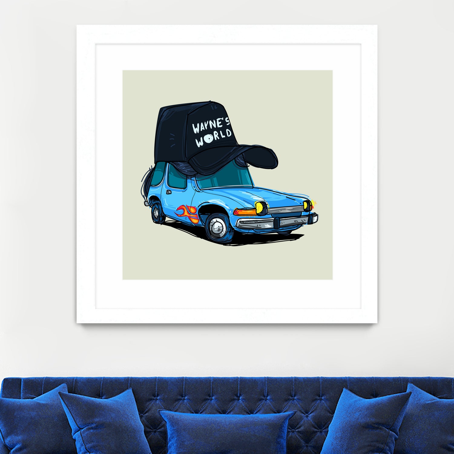 rideOrama wayne´s World by Camilo Suarez on GIANT ART - blue digital painting