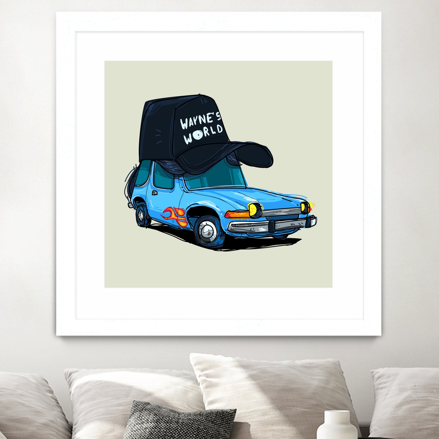 rideOrama wayne´s World by Camilo Suarez on GIANT ART - blue digital painting