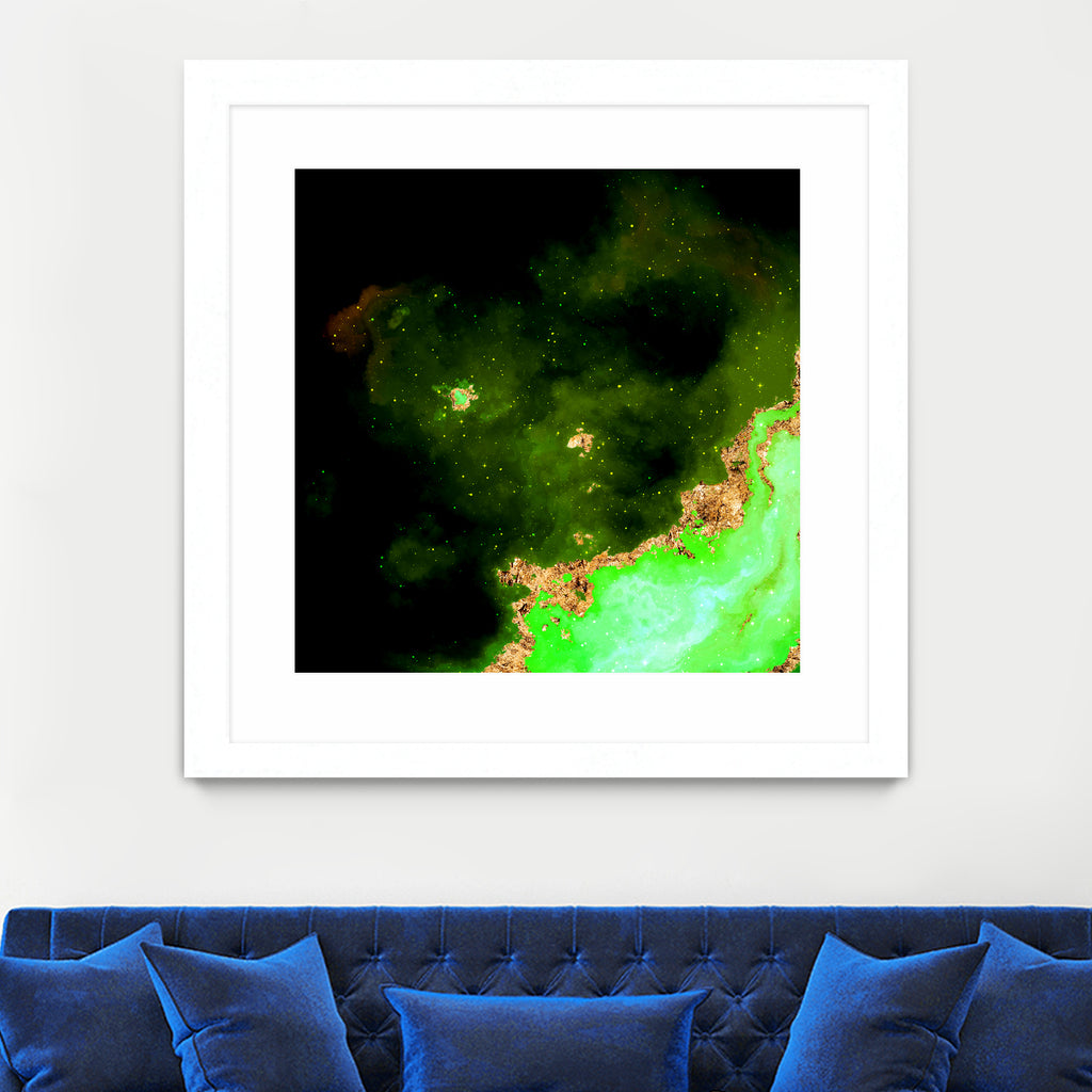 100 Nebulas in Space 028 by Raul Andre Petrasanta on GIANT ART - green digital painting