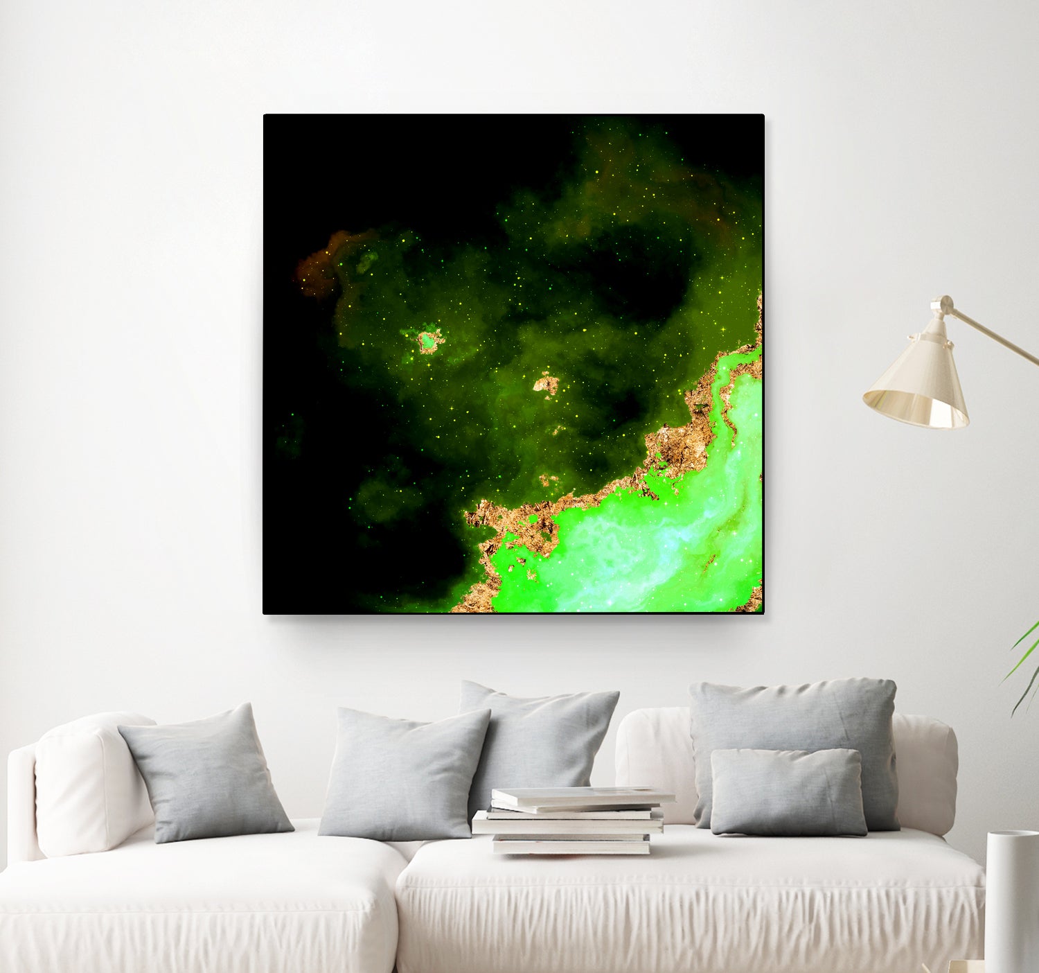 100 Nebulas in Space 028 by Raul Andre Petrasanta on GIANT ART - green digital painting