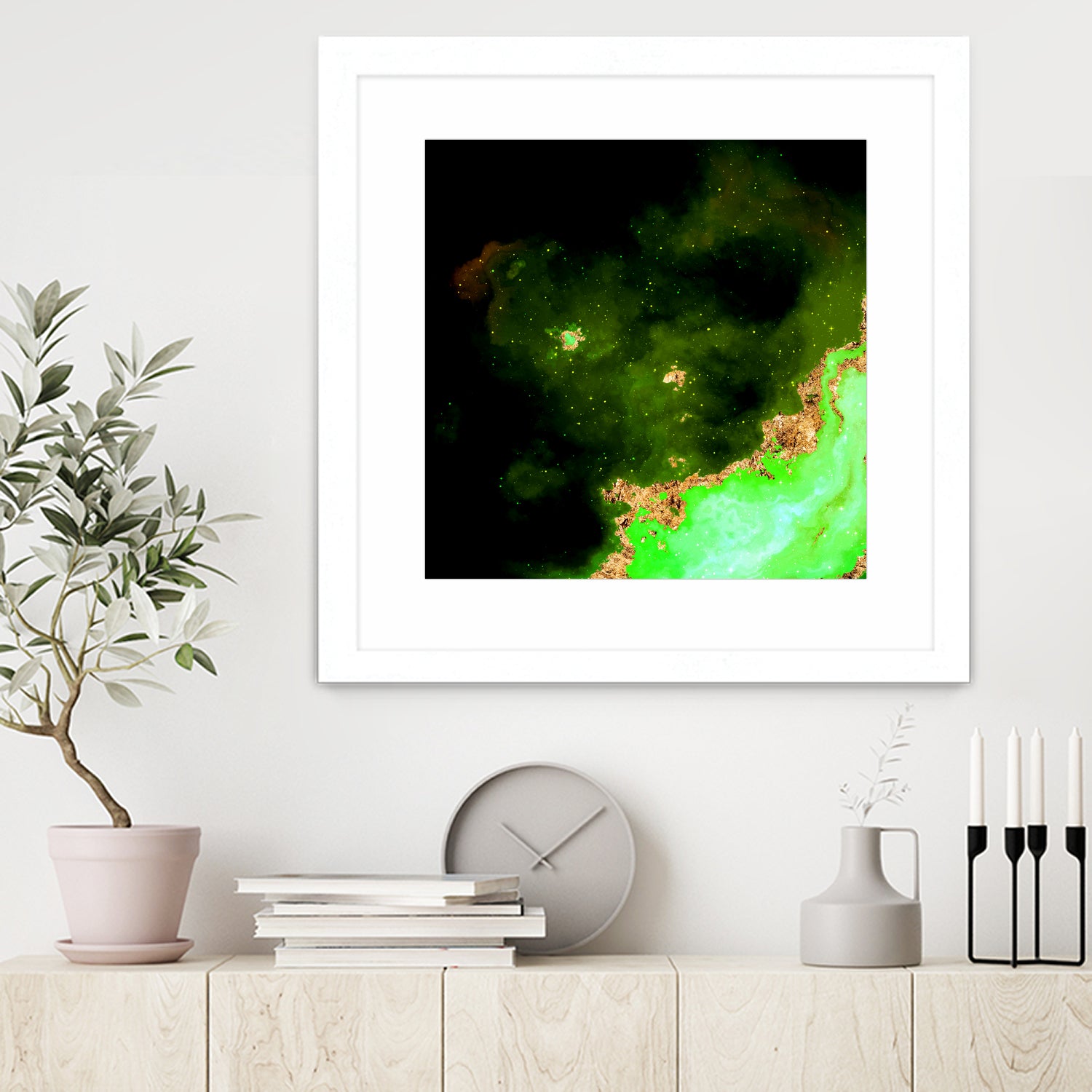 100 Nebulas in Space 028 by Raul Andre Petrasanta on GIANT ART - green digital painting