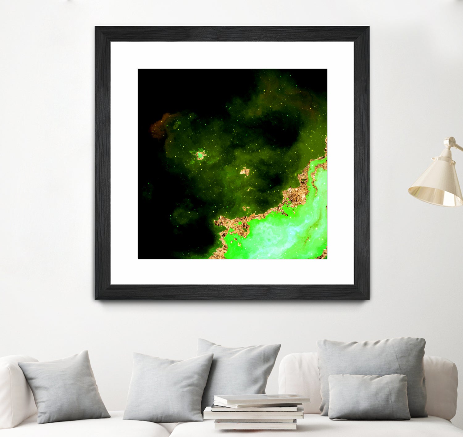 100 Nebulas in Space 028 by Raul Andre Petrasanta on GIANT ART - green digital painting