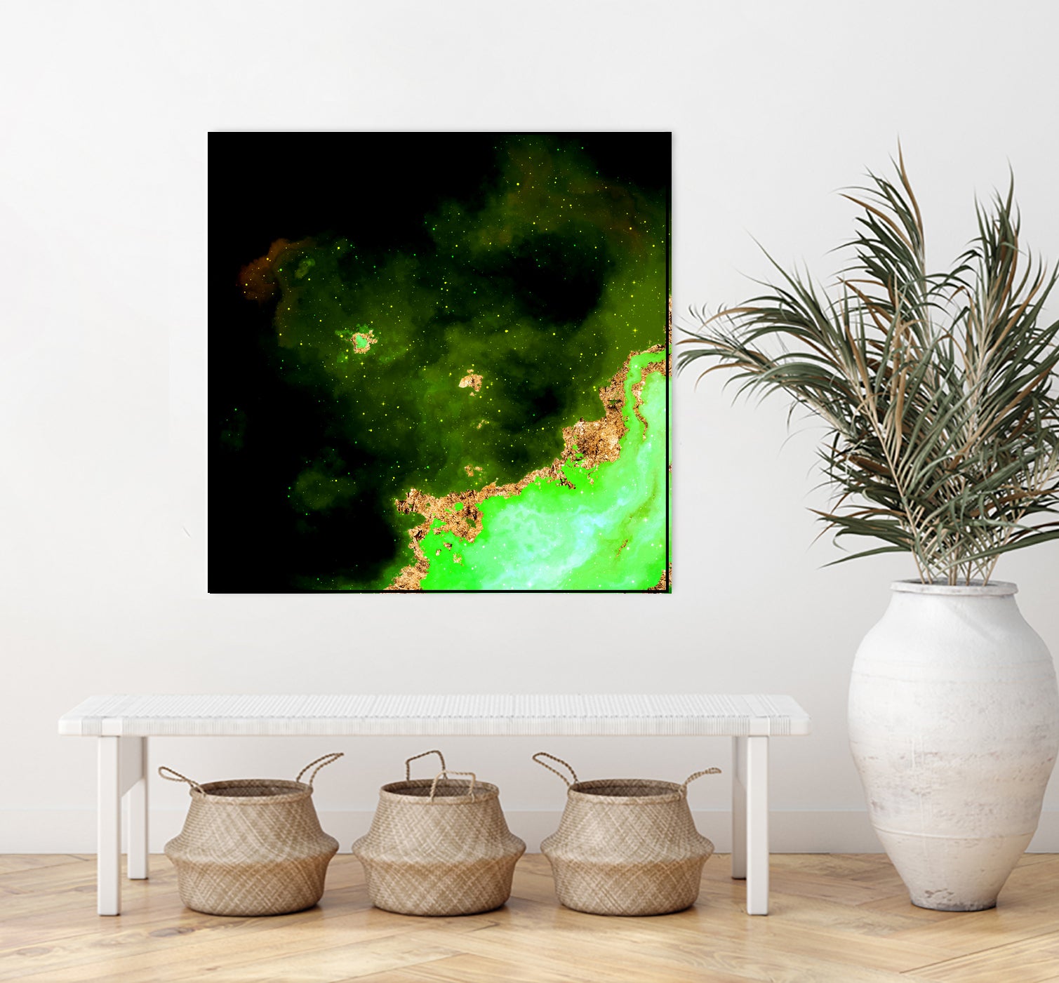 100 Nebulas in Space 028 by Raul Andre Petrasanta on GIANT ART - green digital painting