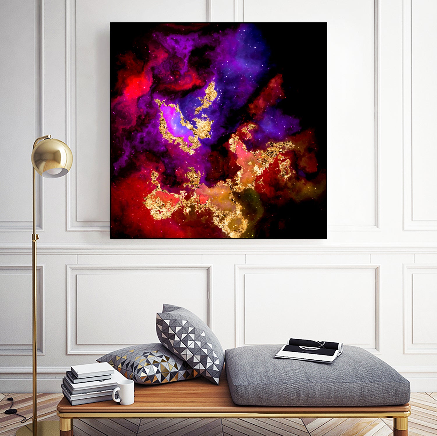 100 Nebulas in Space 058 by Raul Andre Petrasanta on GIANT ART - red digital painting