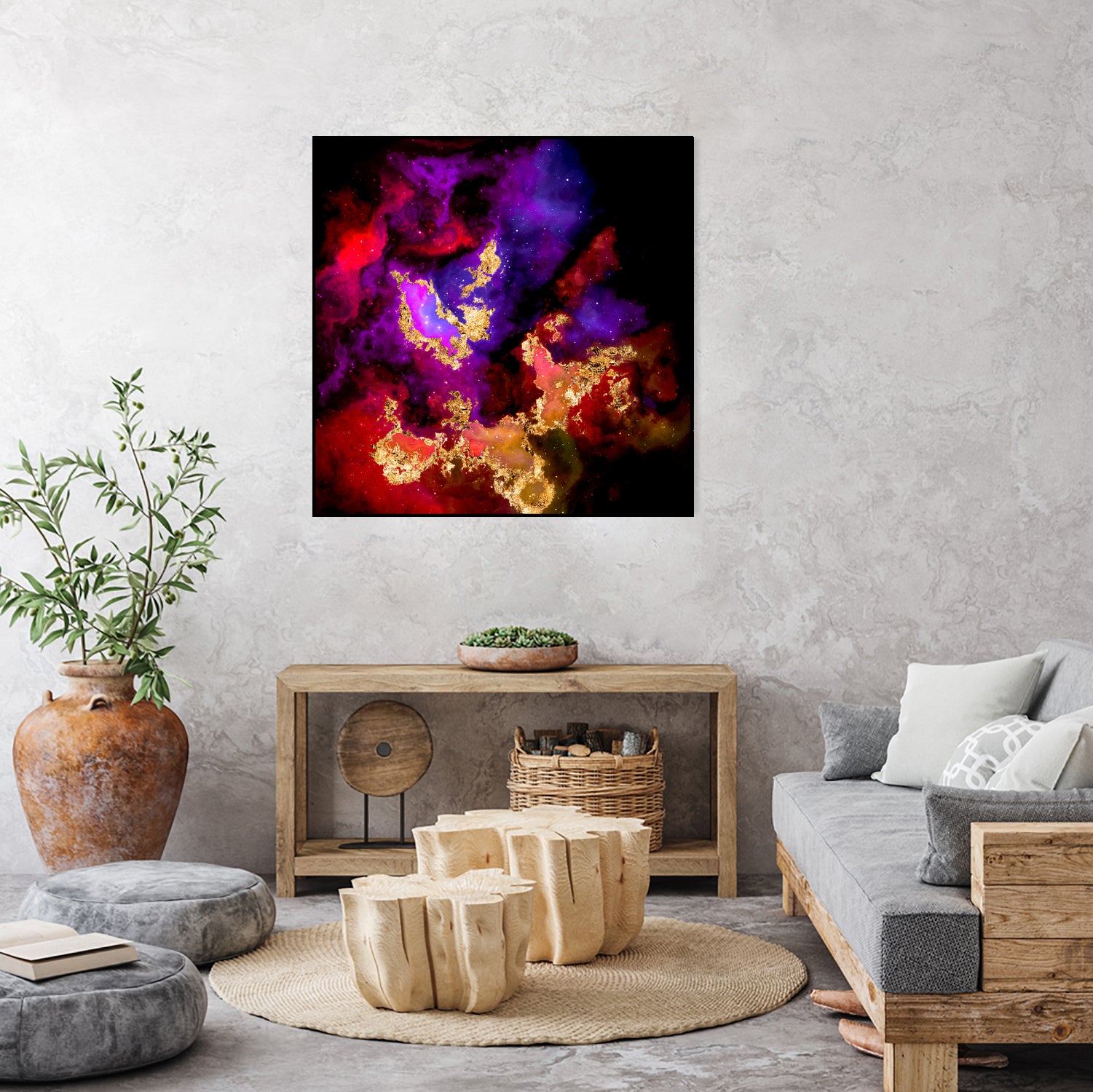 100 Nebulas in Space 058 by Raul Andre Petrasanta on GIANT ART - red digital painting