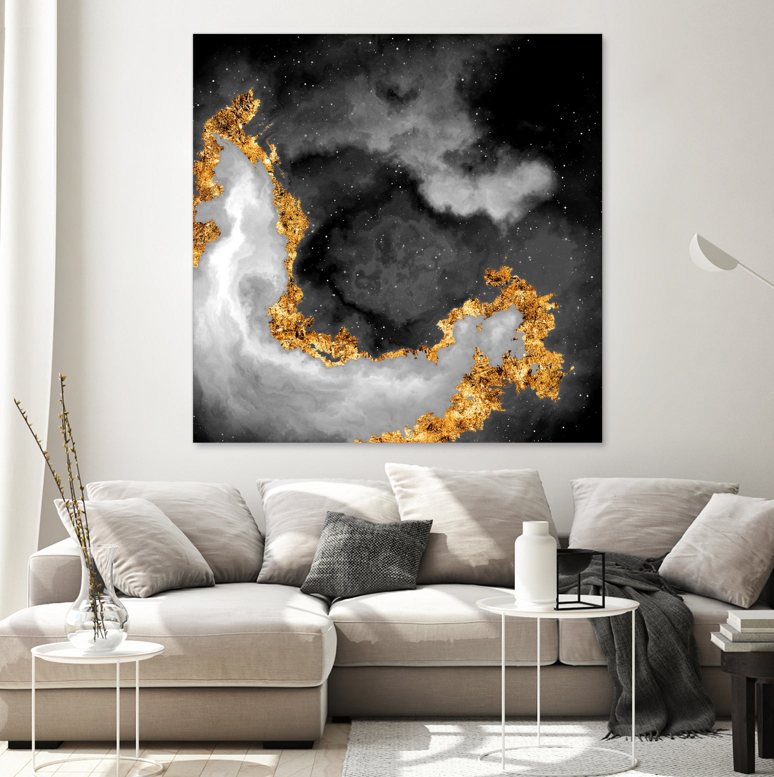 100 Nebulas in Space Black and White 069 by Raul Andre Petrasanta on GIANT ART - black digital painting