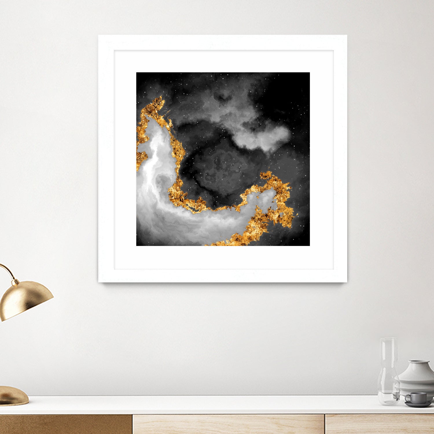 100 Nebulas in Space Black and White 069 by Raul Andre Petrasanta on GIANT ART - black digital painting