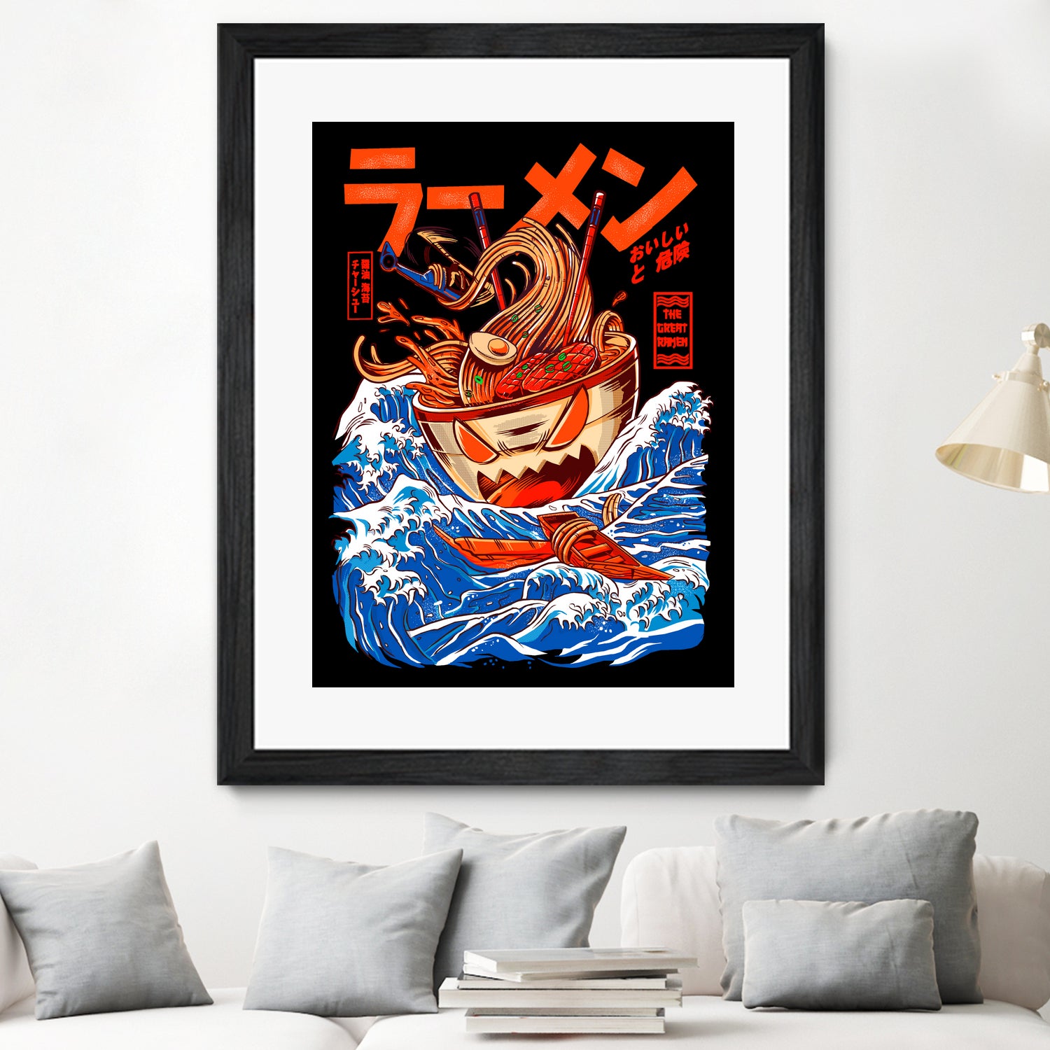 THE GREAT RAMEN OFF KANAGA by Sean R Porter on GIANT ART - white digital drawing