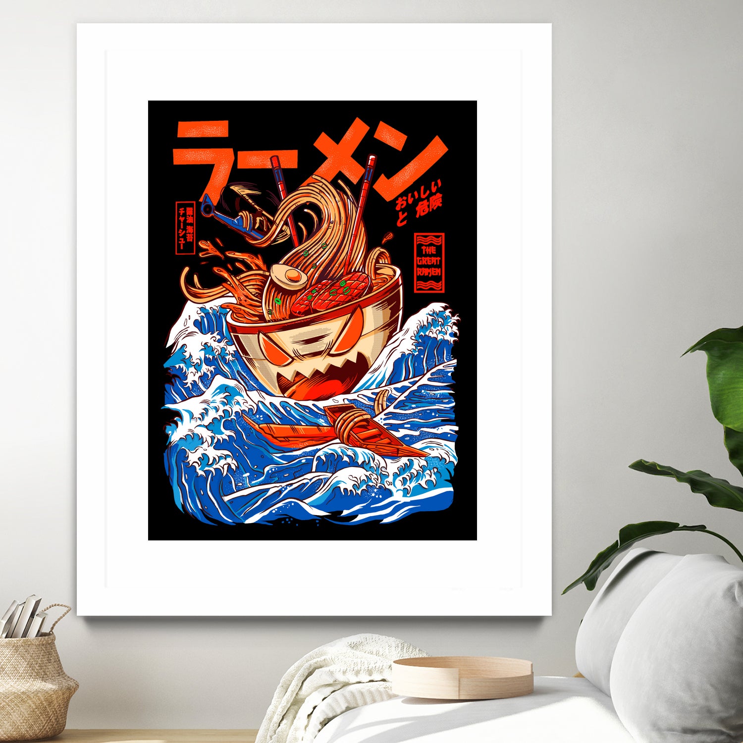 THE GREAT RAMEN OFF KANAGA by Sean R Porter on GIANT ART - white digital drawing