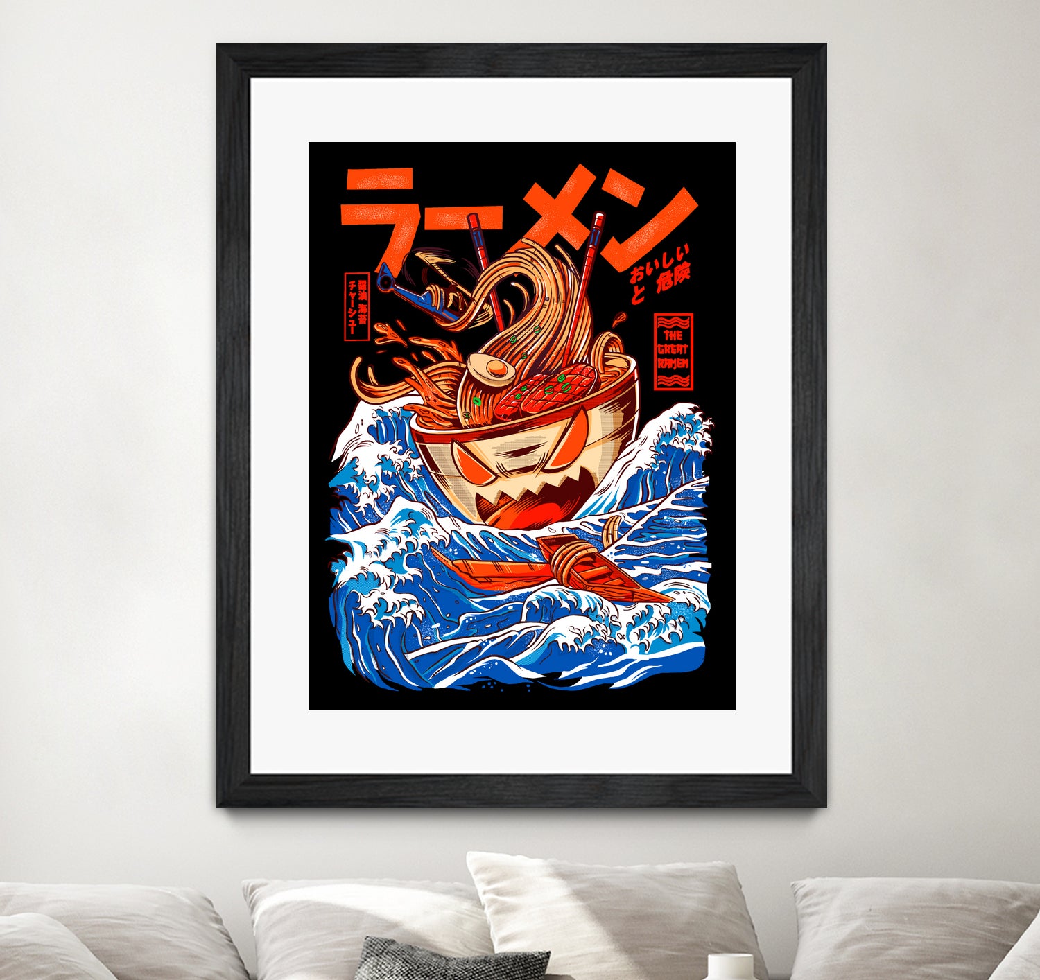 THE GREAT RAMEN OFF KANAGA by Sean R Porter on GIANT ART - white digital drawing