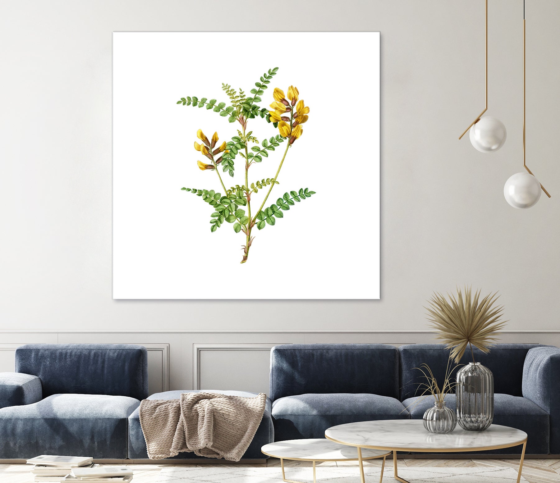 Vintage Calophaca Wolgarica Botanical Illustration by Raul Andre Petrasanta on GIANT ART - yellow mixed media