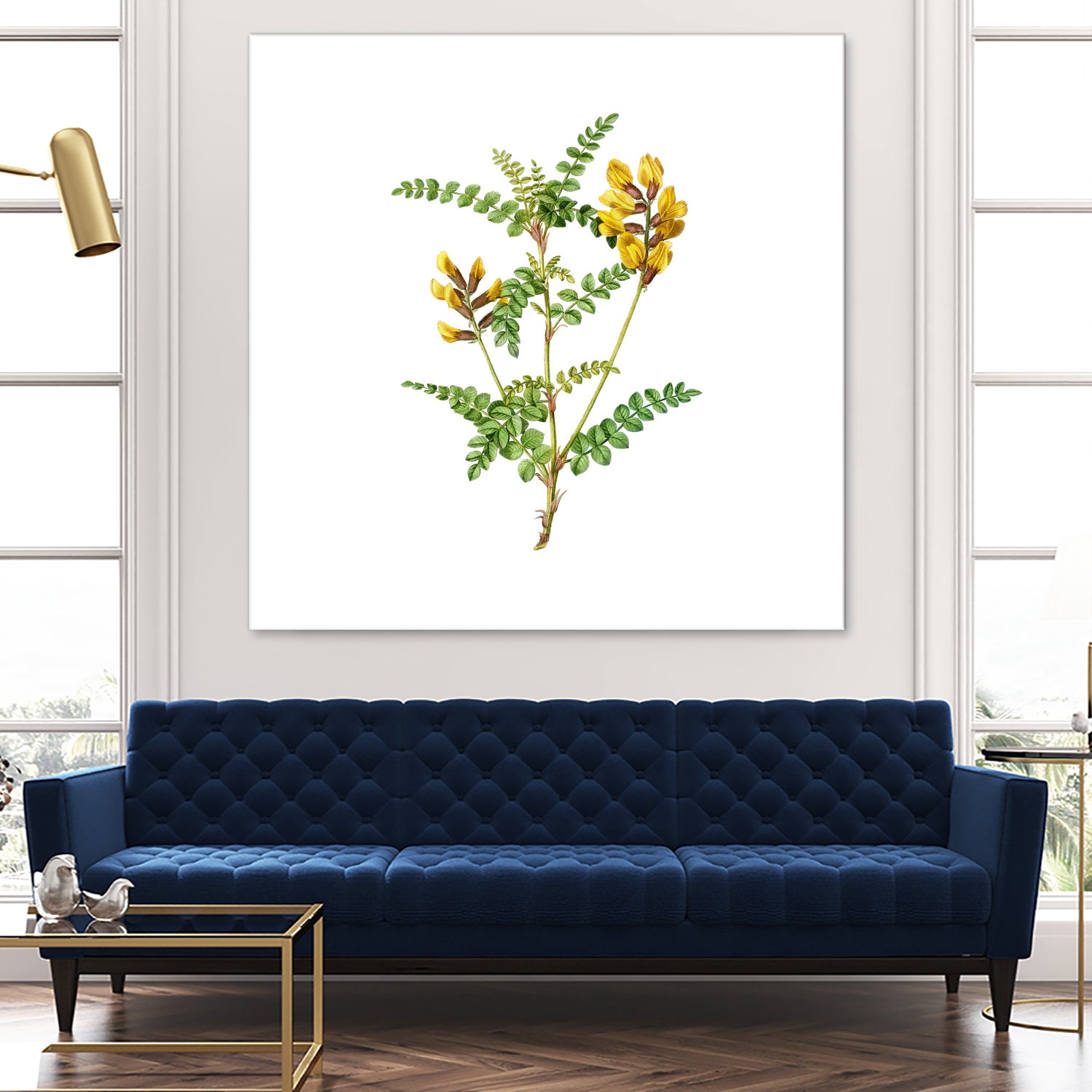 Vintage Calophaca Wolgarica Botanical Illustration by Raul Andre Petrasanta on GIANT ART - yellow mixed media