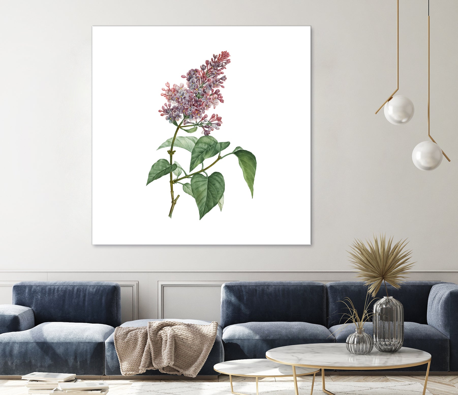 Vintage Common Pink Lilac Plant Botanical Illustratio by Raul Andre Petrasanta on GIANT ART - pink mixed media