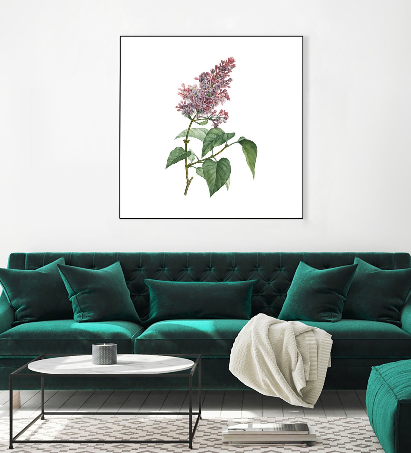 Vintage Common Pink Lilac Plant Botanical Illustratio by Raul Andre Petrasanta on GIANT ART - pink mixed media