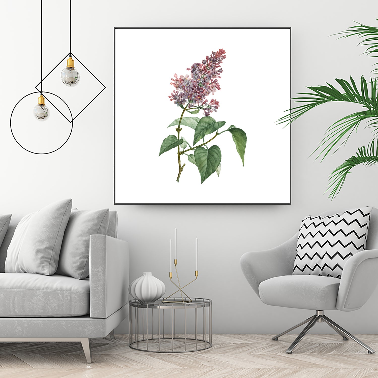 Vintage Common Pink Lilac Plant Botanical Illustratio by Raul Andre Petrasanta on GIANT ART - pink mixed media