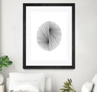 Mid Century Modern Geometric Abstract Circle Line Drawing by Janine Aykens on GIANT ART - gray mixed media