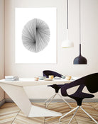 Mid Century Modern Geometric Abstract Circle Line Drawing by Janine Aykens on GIANT ART - gray mixed media