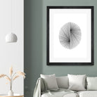 Mid Century Modern Geometric Abstract Circle Line Drawing by Janine Aykens on GIANT ART - gray mixed media