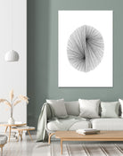 Mid Century Modern Geometric Abstract Circle Line Drawing by Janine Aykens on GIANT ART - gray mixed media