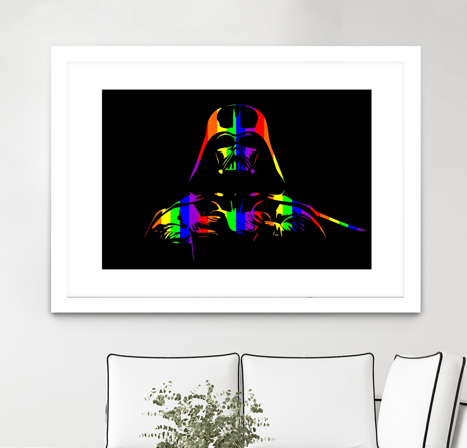 Gay Pride Darth Vader | Pop Art by William Cuccio on GIANT ART - black digital painting