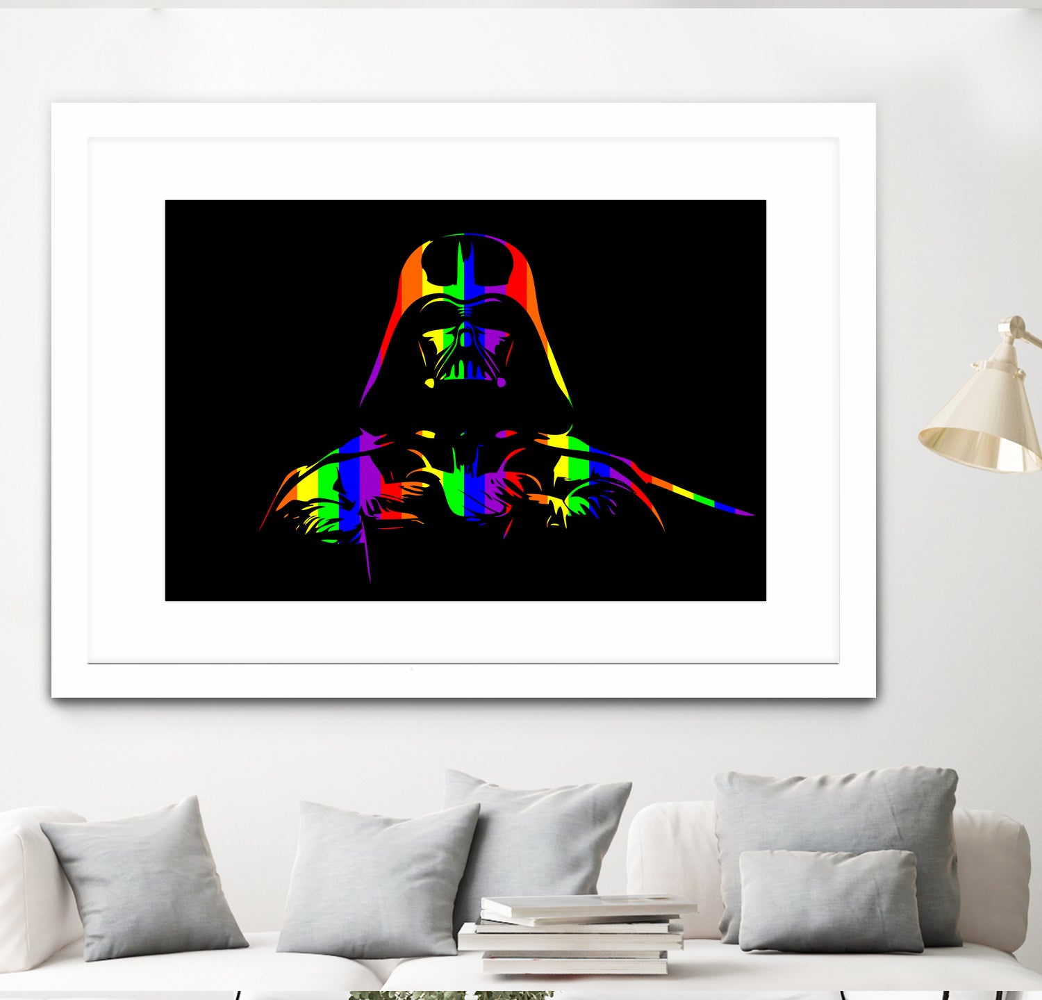 Gay Pride Darth Vader | Pop Art by William Cuccio on GIANT ART - black digital painting