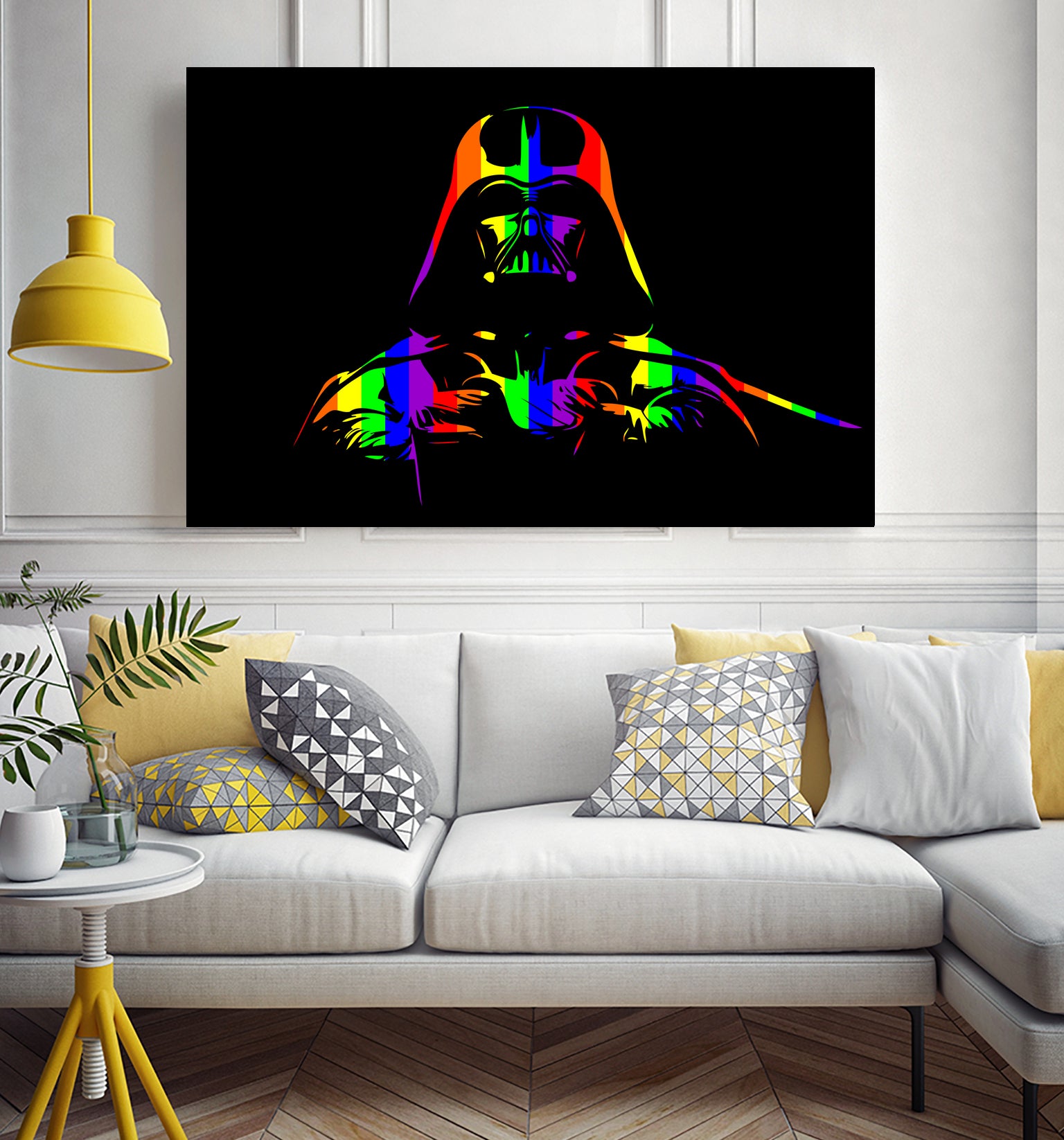 Gay Pride Darth Vader | Pop Art by William Cuccio on GIANT ART - black digital painting