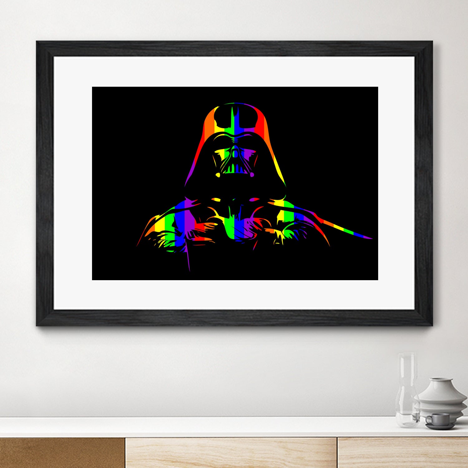 Gay Pride Darth Vader | Pop Art by William Cuccio on GIANT ART - black digital painting