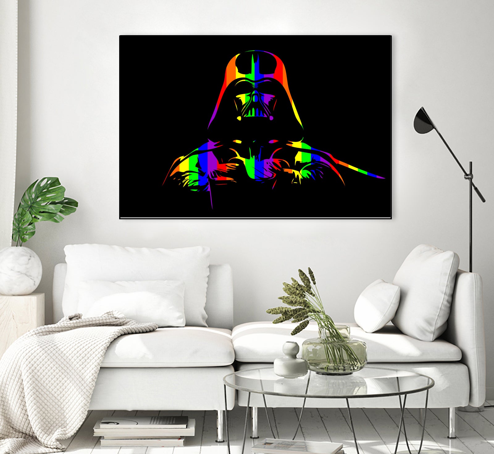 Gay Pride Darth Vader | Pop Art by William Cuccio on GIANT ART - black digital painting