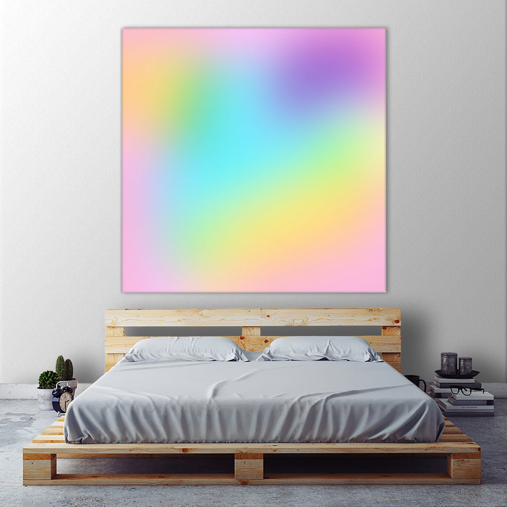 Soft Pastel Rainbow Gradient by Kelsey Lovelle on GIANT ART - blue digital painting