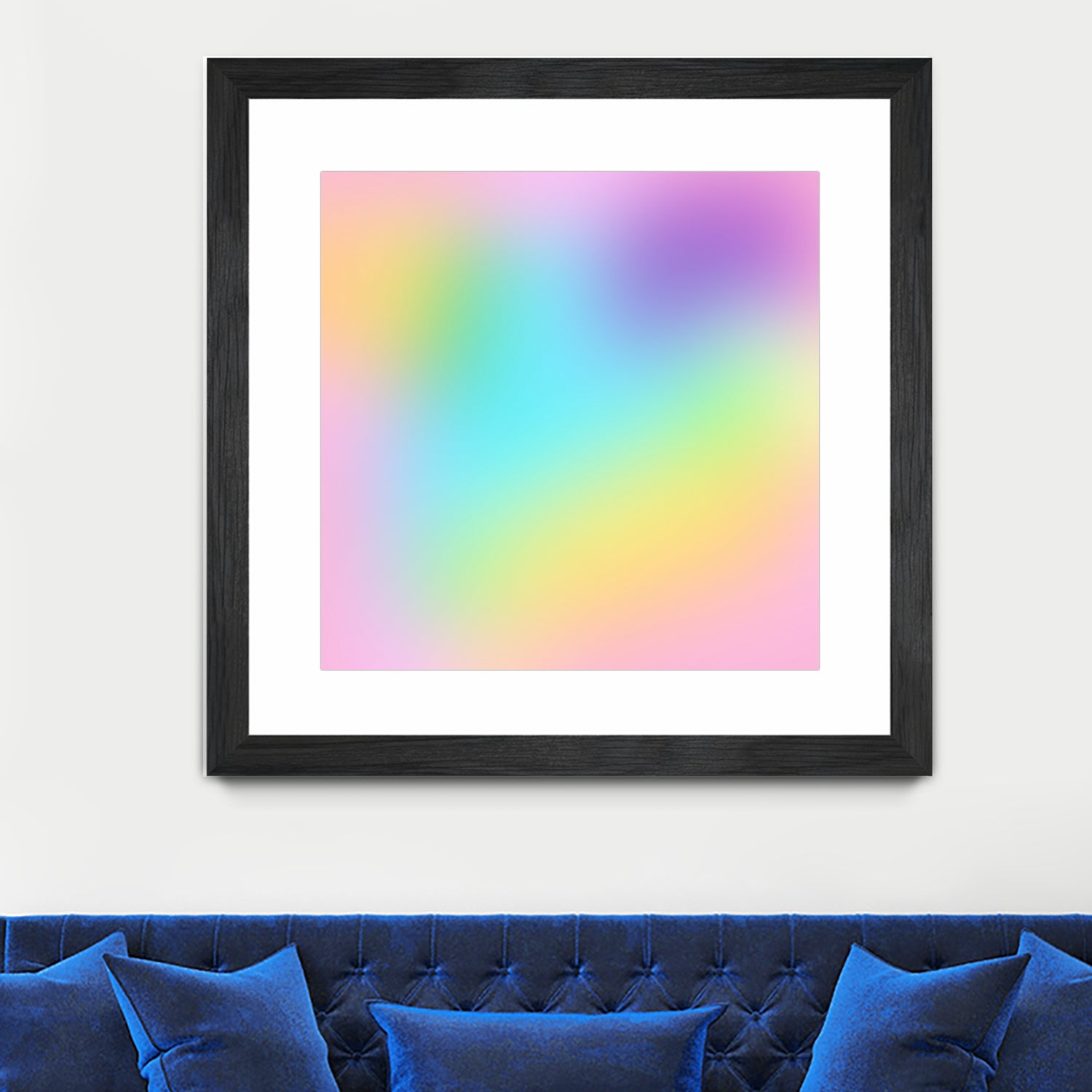 Soft Pastel Rainbow Gradient by Kelsey Lovelle on GIANT ART - blue digital painting