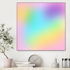 Soft Pastel Rainbow Gradient by Kelsey Lovelle on GIANT ART - blue digital painting