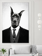 Black dog portrait ... by Menelaos Trompoukis on GIANT ART - white digital painting