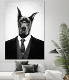 Black dog portrait ... by Menelaos Trompoukis on GIANT ART - white digital painting