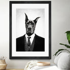 Black dog portrait ... by Menelaos Trompoukis on GIANT ART - white digital painting