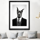 Black dog portrait ... by Menelaos Trompoukis on GIANT ART - white digital painting