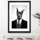 Black dog portrait ... by Menelaos Trompoukis on GIANT ART - white digital painting