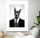 Black dog portrait ... by Menelaos Trompoukis on GIANT ART - white digital painting