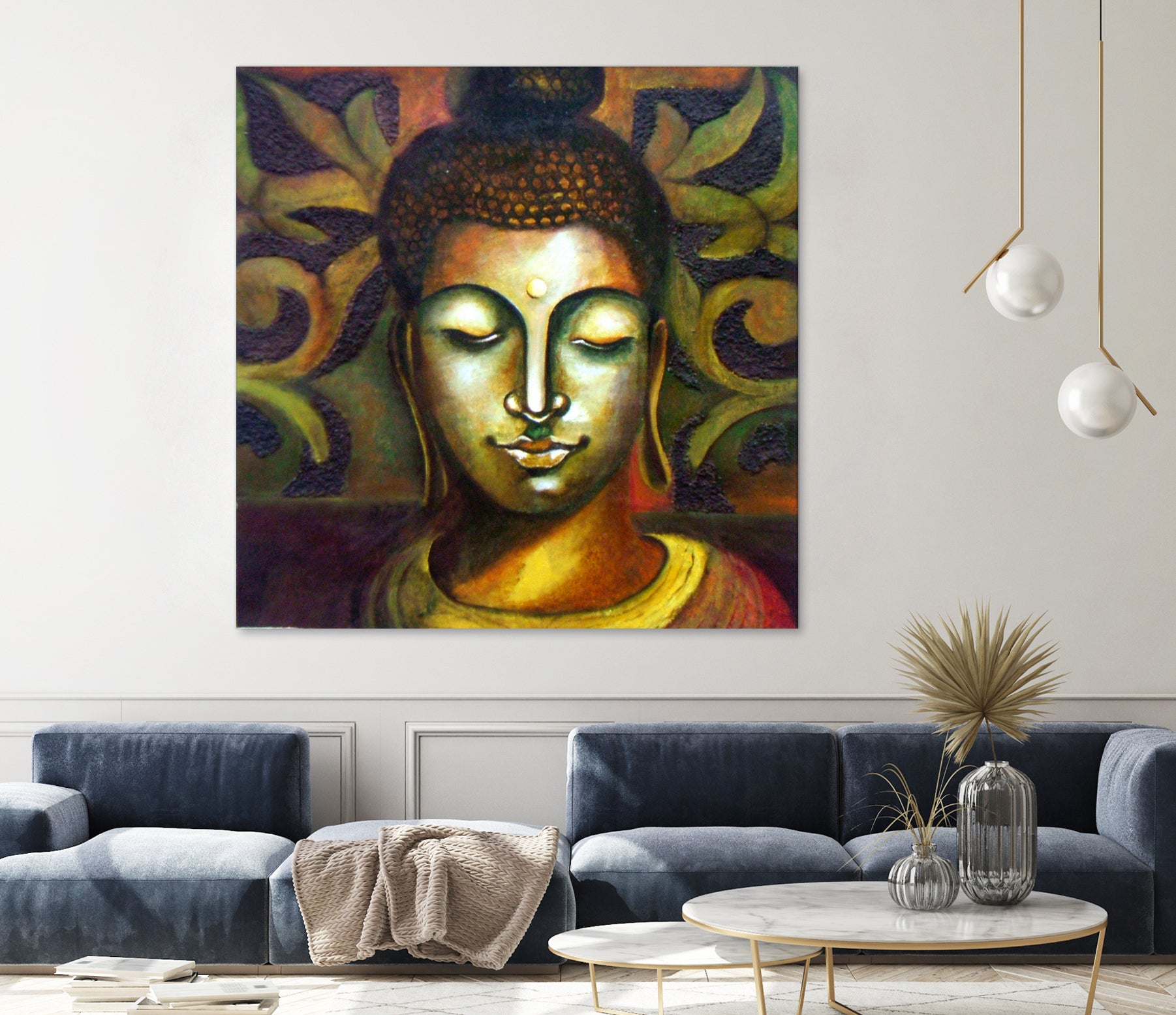 Lord Buddha by Neeraj Mrs Parswal on GIANT ART - brown mixed media